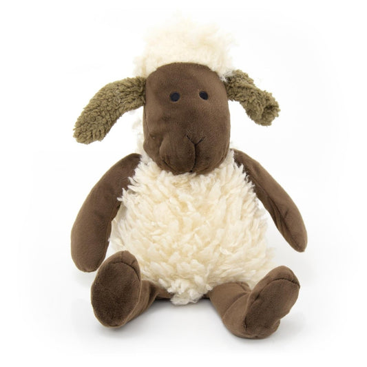 Cute Woolly Sheep Fabric Doorstop - Novelty Animal Door Stop - Brown Ear - Doorstop