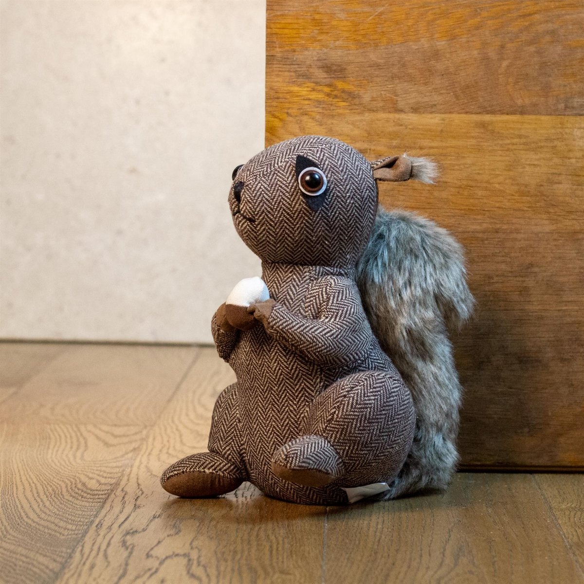 Squirrel Fabric Doorstop ~ Brown Squirrel Door Stop - Doorstop